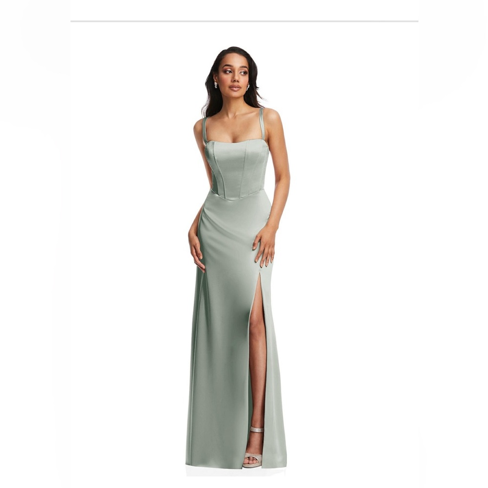 Dressy Group Bridesmaid Dress in Willow Green Lux Charmeuse